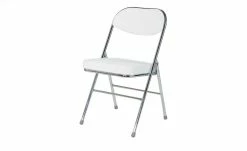 Klappstuhl Kunstleder Chrom Florian | weiß
